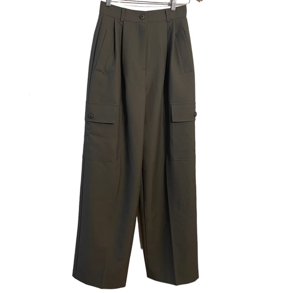 FRANKIE SHOP Maesa Cargo Trouser Pants Olive XS - Picture 11 of 14